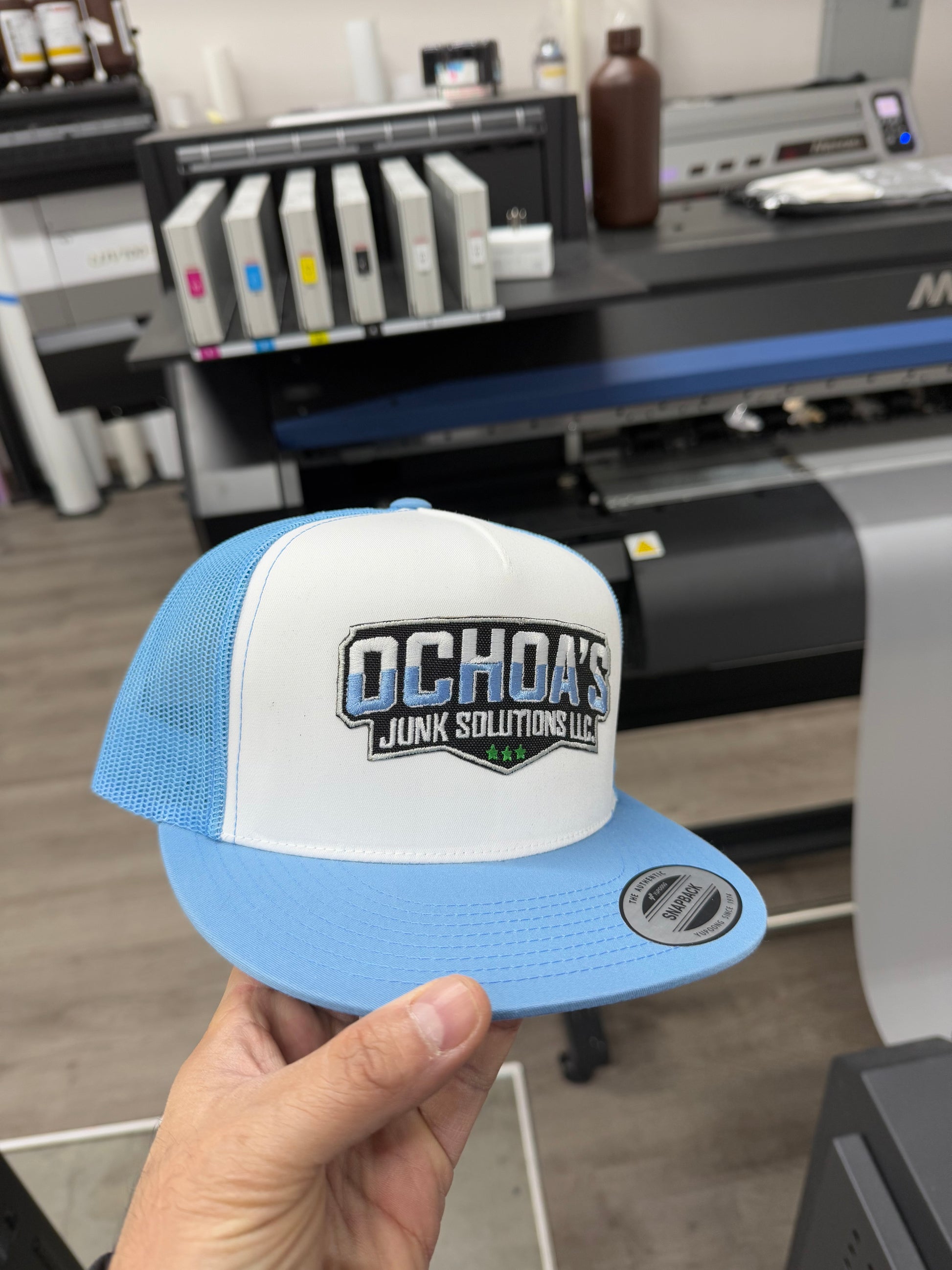Custom  Embroidered Caps - 6-Pack with 6K to 8K Stitch Custom Patches