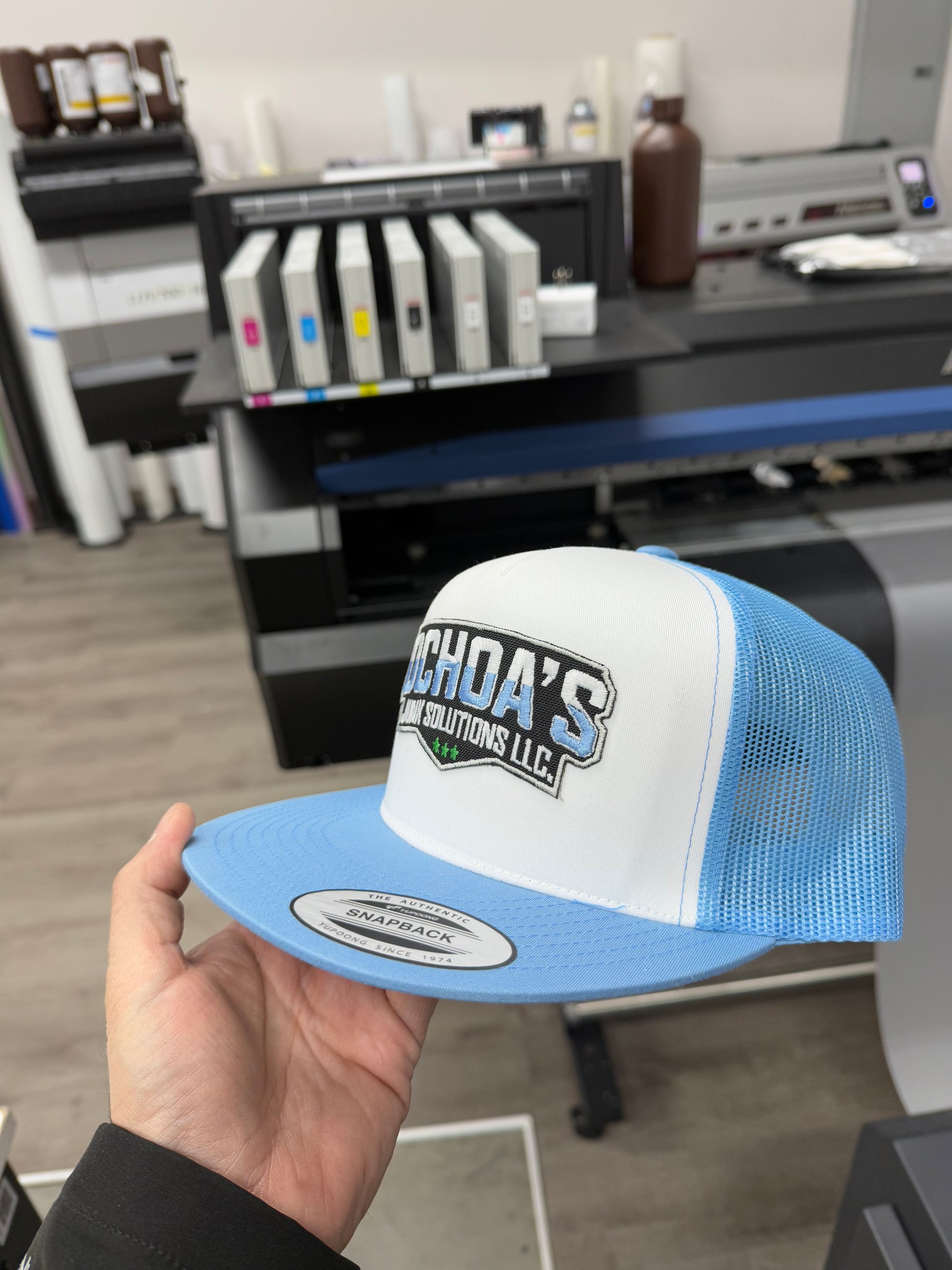 Custom  Embroidered Caps - 6-Pack with 6K to 8K Stitch Custom Patches
