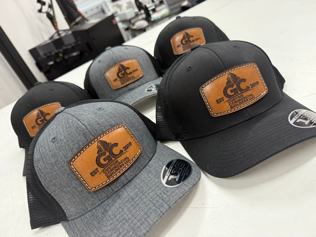 Custom Premium Hat with Your Logo on a Genuine Leather Patch