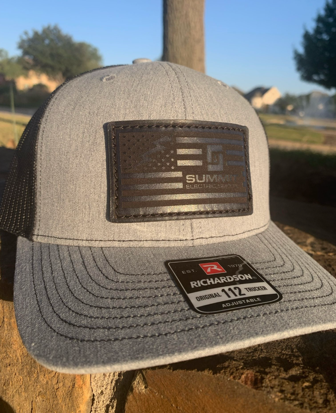 Shell Count Flash Print Custom Premium Hat with Your Logo on a Genuine Leather Patch – Flash ...