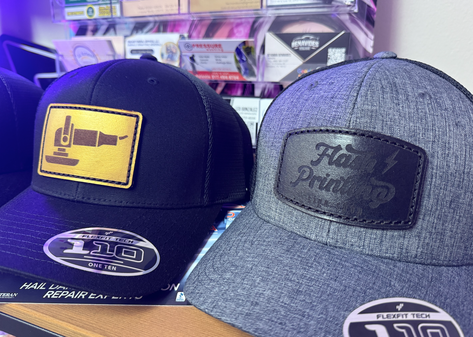 Custom Premium Hat with Your Logo on a Genuine Leather Patch