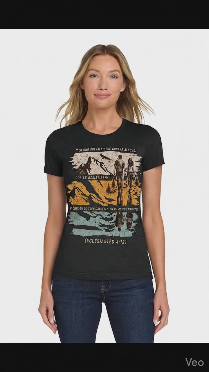 "Threefold Cord" Vintage Christian Tee – Ecclesiastes 4:12 Graphic T-Shirt